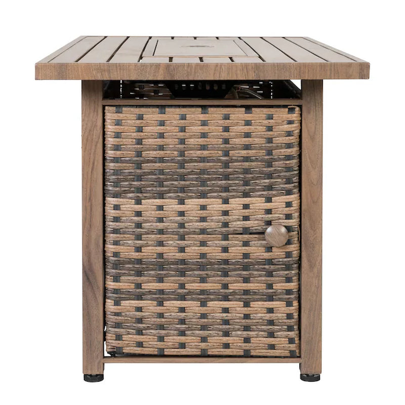 43-In W 50000 Maximum Btus Iron Rectangle Liquid Propane Fire Pit Table