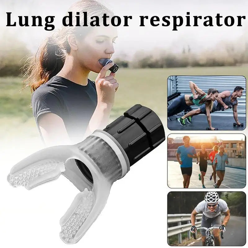 Sports Breathing Trainer Portable Lung Capacity Abdominal Breathing Trainer with Adjustable Intensity Knob Lung Trainer Tool