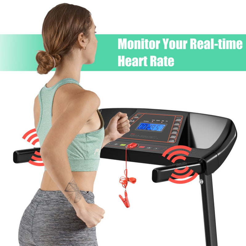 1.0 HP Foldable Treadmill Electric Support Mobile Power