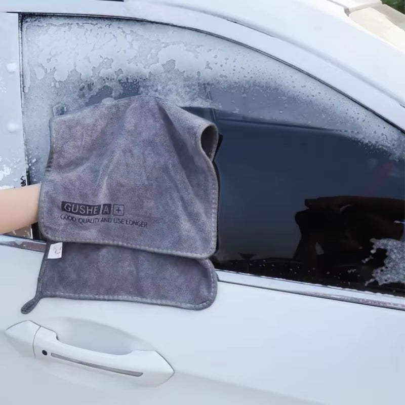1/5Pcs Car Wash Microfiber Towel Cleaning Drying Cloth Hemming Car Care Cloth High-End Detailing Wash Towel for Auto 30X30/60Cm