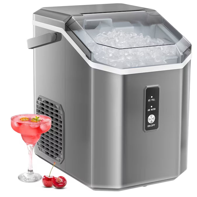33-Lb Ice per Day Countertop or Portable Nugget/Pebble Ice Maker ( Grey )
