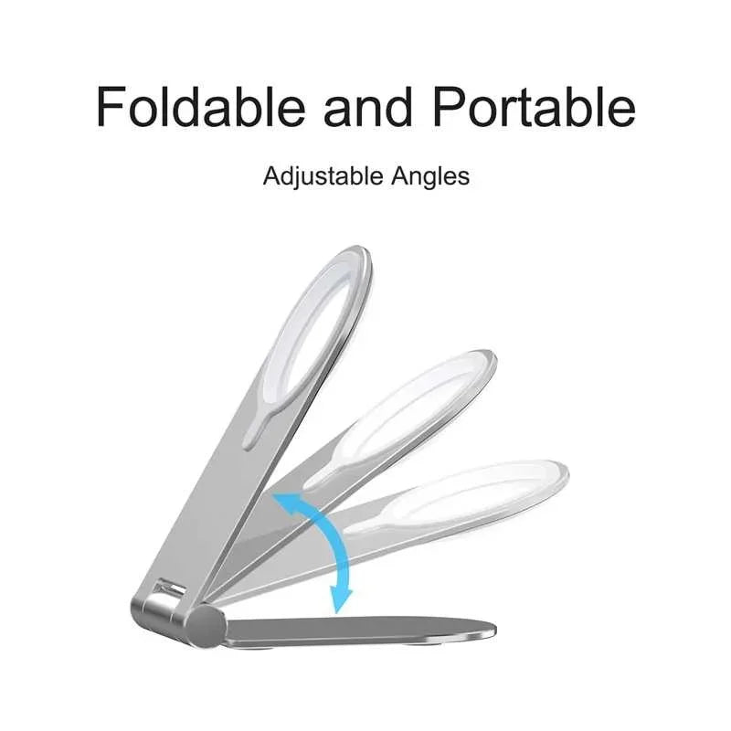 Wireless Charger Desktop Power Base Holder for Magsafe Stand Foldable Magnetic Wireless Phone Charger Holder ( without Charger)