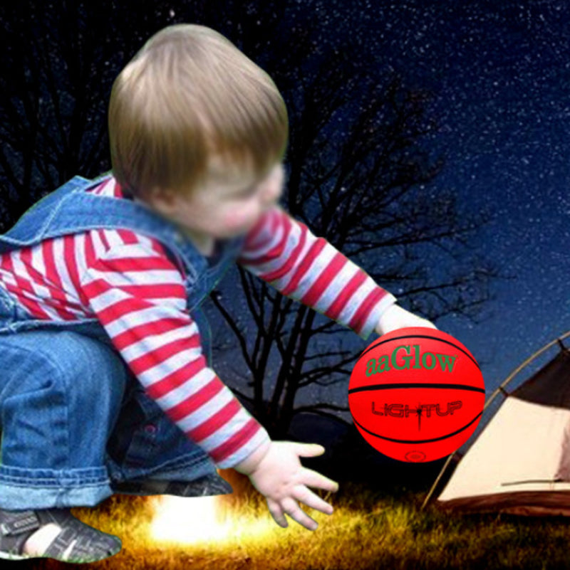 LED Basketball Light up Bright Streetball Classic Size 7 Luminous Basketball Glowing for Birthday Gift