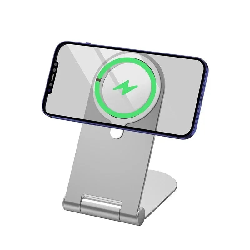 Wireless Charger Desktop Power Base Holder for Magsafe Stand Foldable Magnetic Wireless Phone Charger Holder ( without Charger)